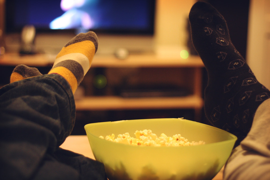 Ein Filmabend daheim, bei Freunden oder im Kino. Sehr gemütlich!